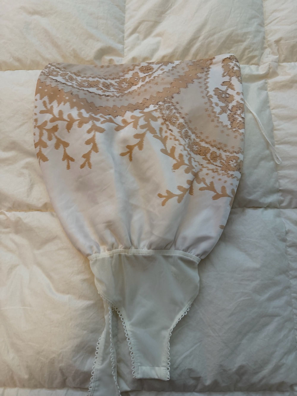 Free People Silk Tube Top Backless Bodysuit